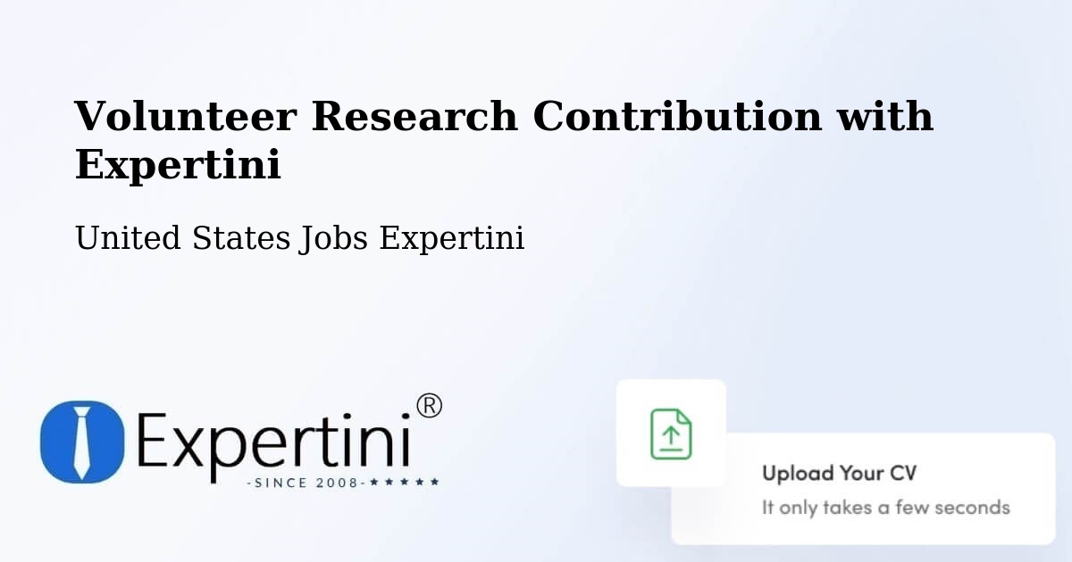 Volunteer Research Contribution Program – Spring - United States Jobs Expertini